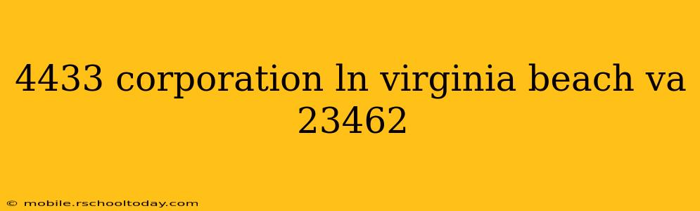 4433 corporation ln virginia beach va 23462