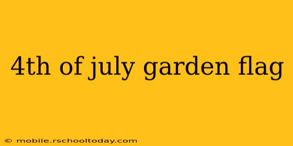 4th of july garden flag