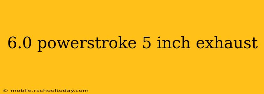 6.0 powerstroke 5 inch exhaust