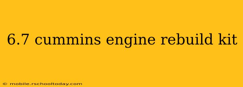 6.7 cummins engine rebuild kit