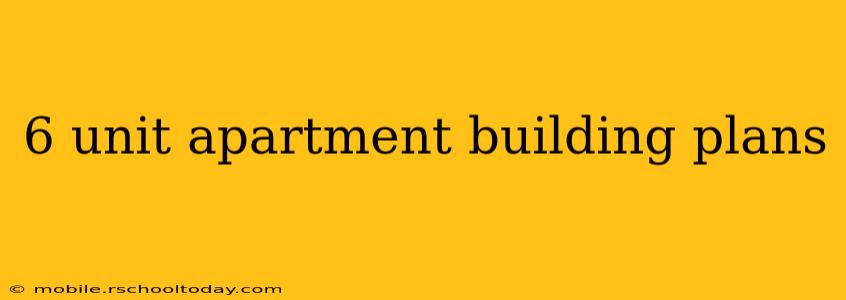 6 unit apartment building plans