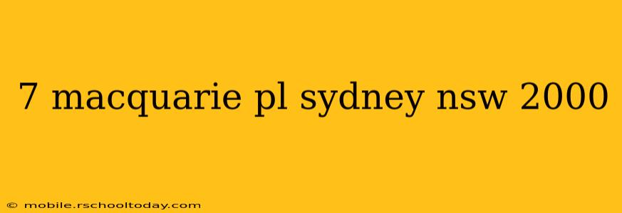 7 macquarie pl sydney nsw 2000