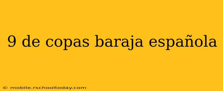 9 de copas baraja española