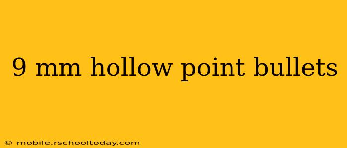 9 mm hollow point bullets