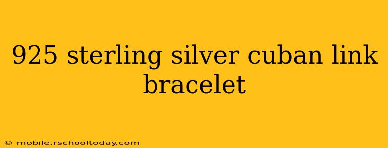 925 sterling silver cuban link bracelet