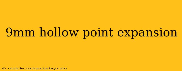 9mm hollow point expansion
