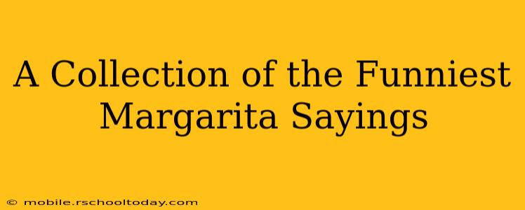 A Collection of the Funniest Margarita Sayings