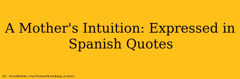 A Mother's Intuition: Expressed in Spanish Quotes