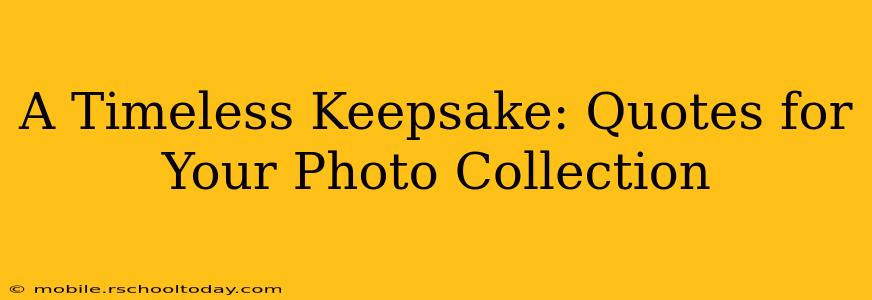A Timeless Keepsake: Quotes for Your Photo Collection