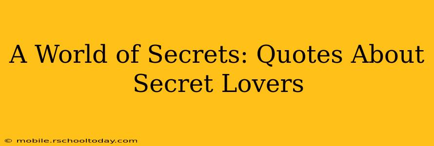 A World of Secrets: Quotes About Secret Lovers