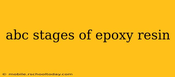 abc stages of epoxy resin