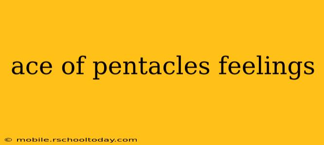 ace of pentacles feelings