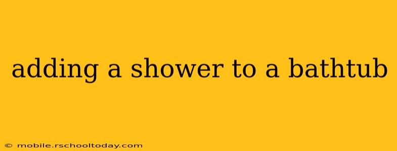 adding a shower to a bathtub