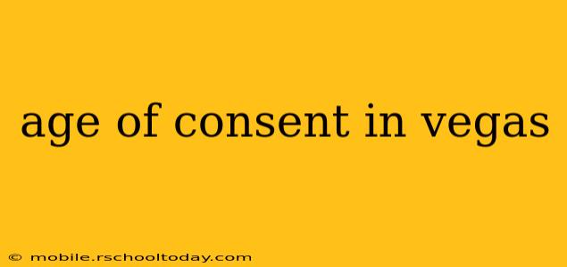 age of consent in vegas
