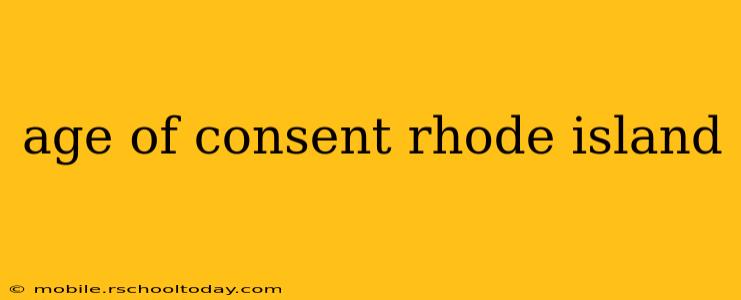 age of consent rhode island