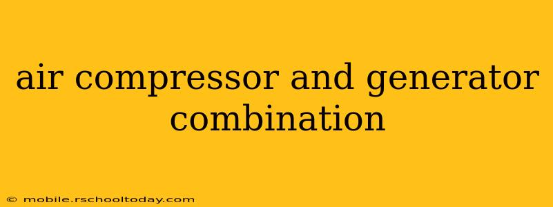 air compressor and generator combination