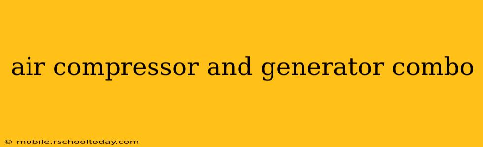 air compressor and generator combo
