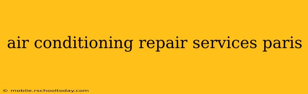 air conditioning repair services paris