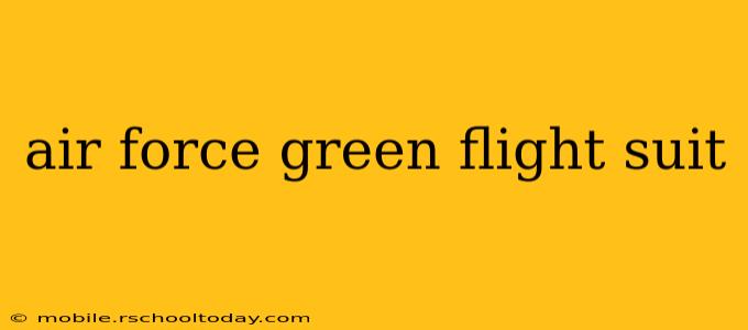 air force green flight suit