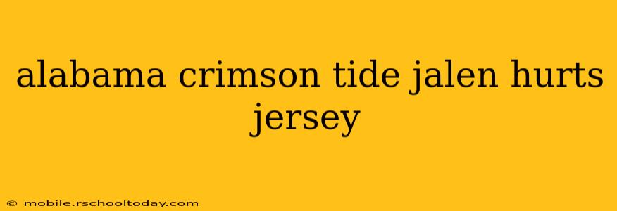 alabama crimson tide jalen hurts jersey