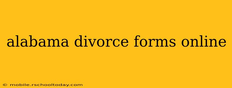 alabama divorce forms online