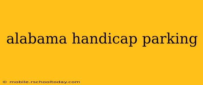 alabama handicap parking