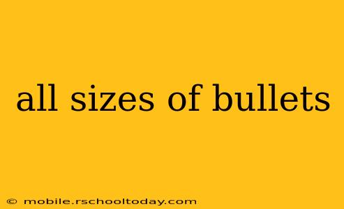 all sizes of bullets