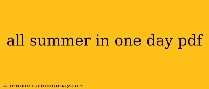 all summer in one day pdf