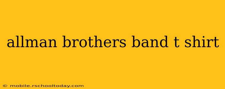 allman brothers band t shirt