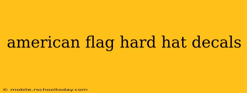 american flag hard hat decals