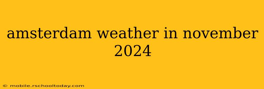 amsterdam weather in november 2024