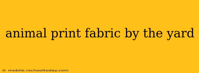 animal print fabric by the yard