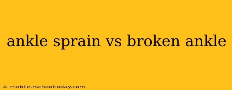 ankle sprain vs broken ankle