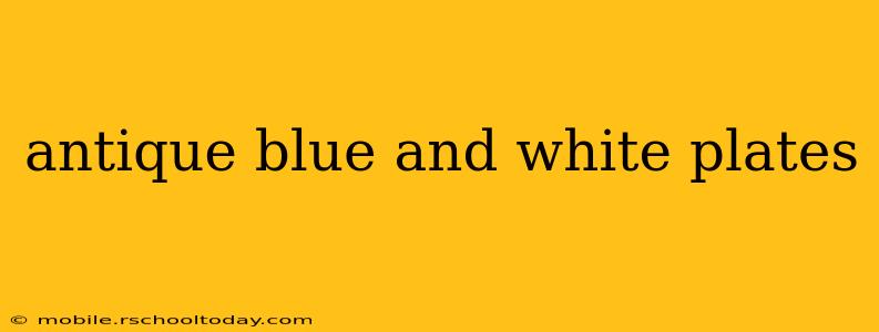 antique blue and white plates
