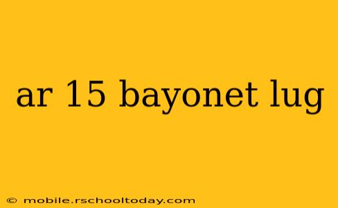 ar 15 bayonet lug