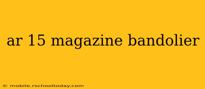 ar 15 magazine bandolier