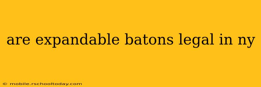 are expandable batons legal in ny