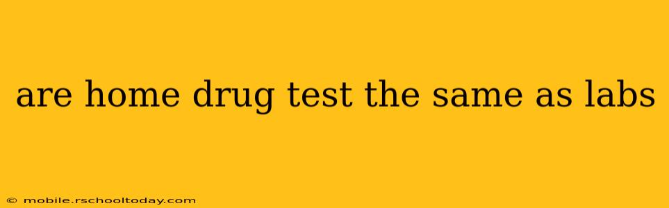 are home drug test the same as labs