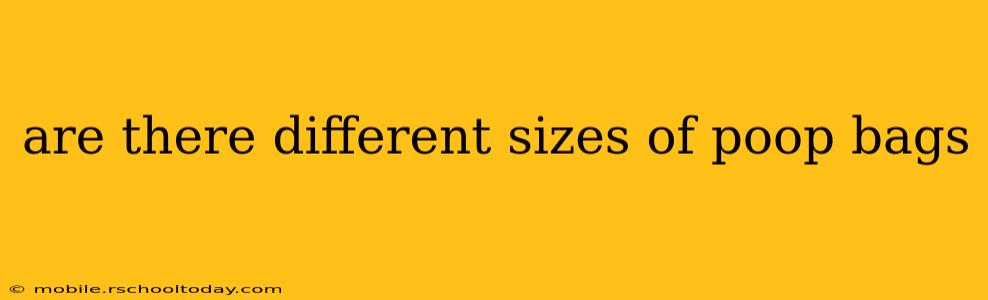 are there different sizes of poop bags