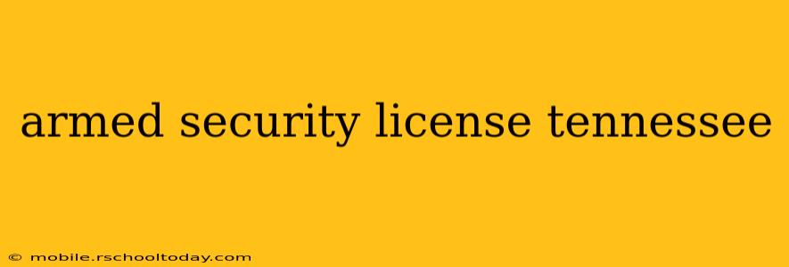 armed security license tennessee