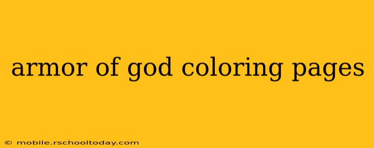 armor of god coloring pages