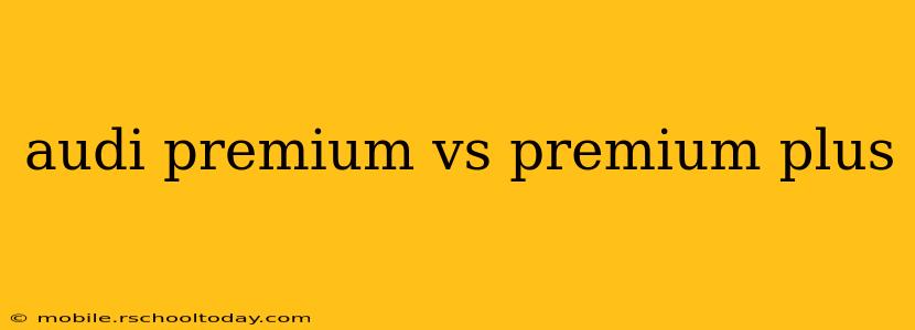 audi premium vs premium plus