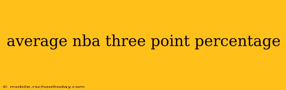average nba three point percentage