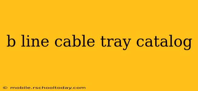 b line cable tray catalog
