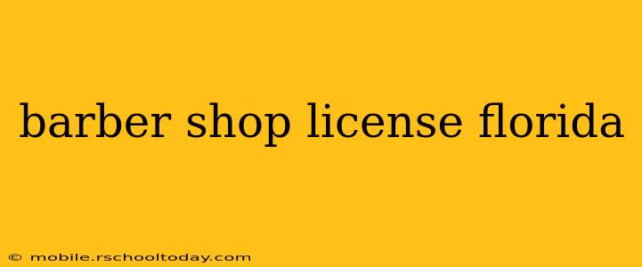 barber shop license florida