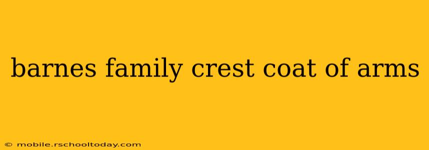 barnes family crest coat of arms