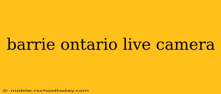 barrie ontario live camera