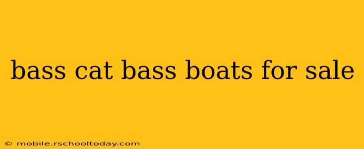 bass cat bass boats for sale