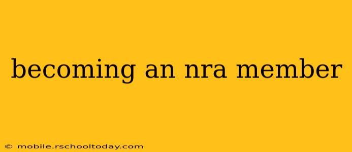 becoming an nra member