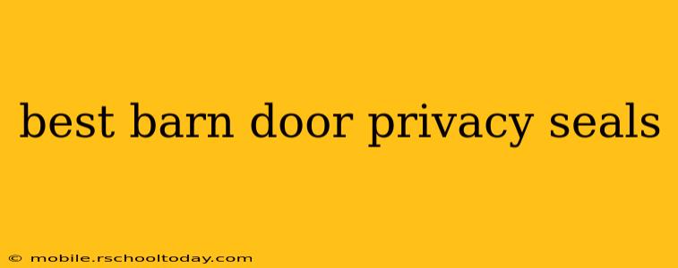 best barn door privacy seals